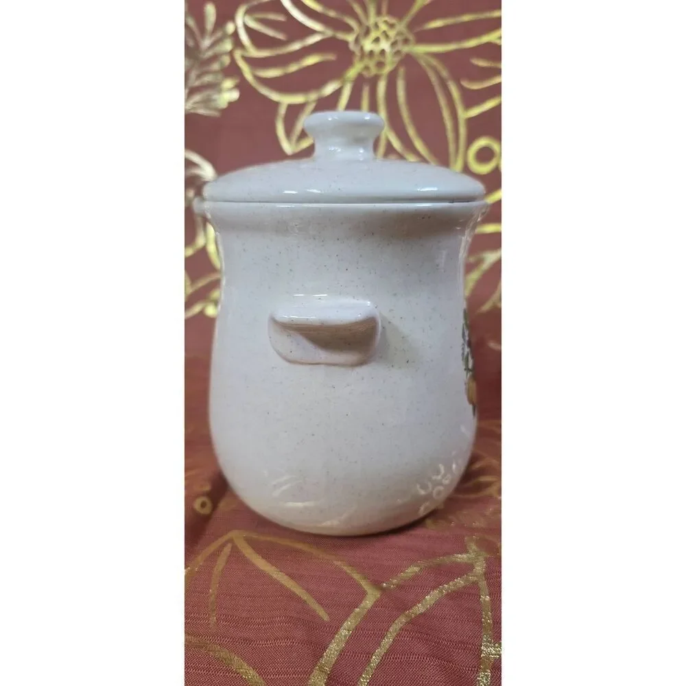 Mid-century Stoneware with Internal Strainer Insert